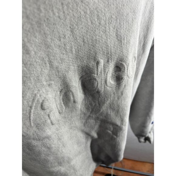 CHAMPION Reverse Weave Sweatshirt L INDEED Embossed Gray - Picture 8 of 15